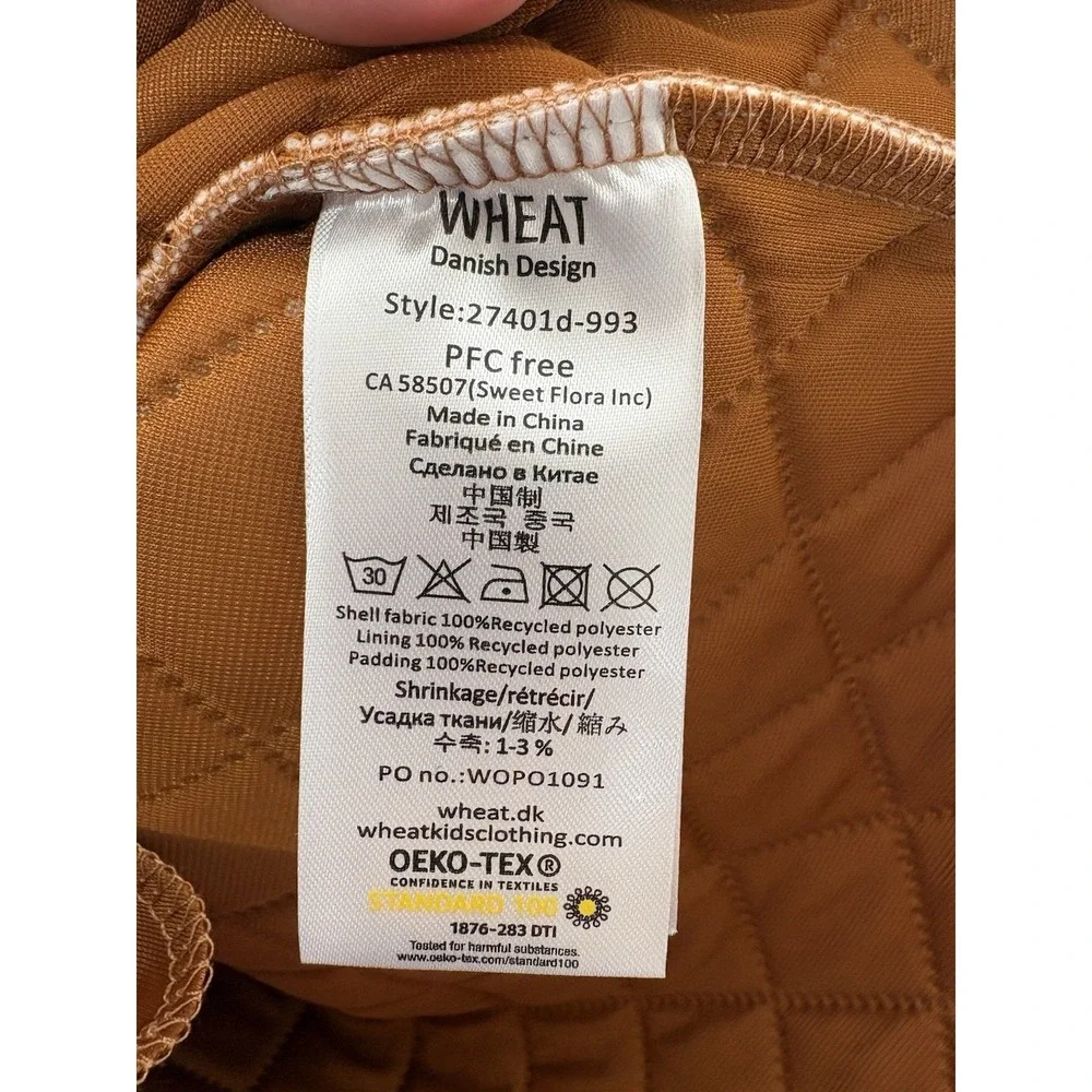 WHEAT Thermo Jacket Loui Quilted Unisex Men XS Orange Danish Design‎ Sustainable